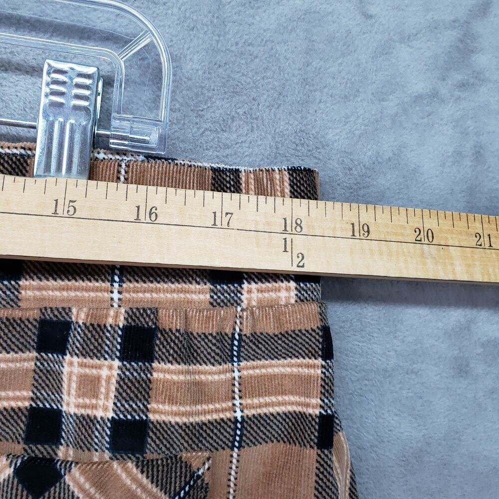 NWT Torrid Mini Skirt Size 14/16 (1X) Brown Plaid Corduroy Elastic Waist Pockets - Picture 8 of 9